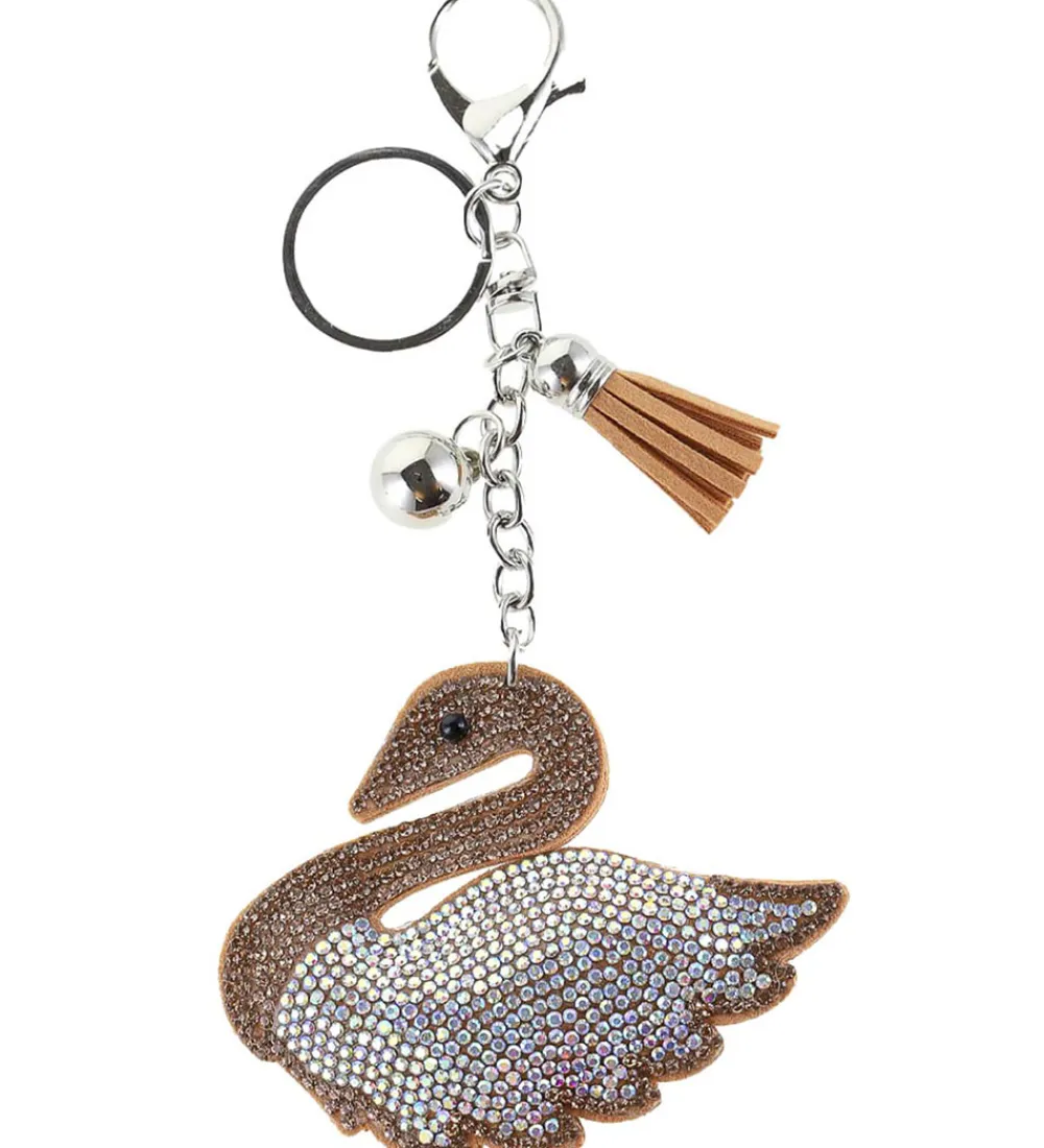 By Stær Nøgleringe>Nøglering - Svane - Guldfarvet/Multi