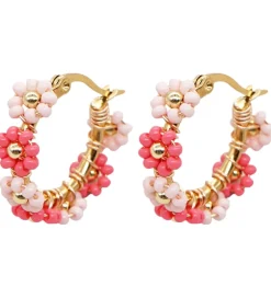 By Stær Smykker|Øreringe - Marrit - Forgyldt/Rosa