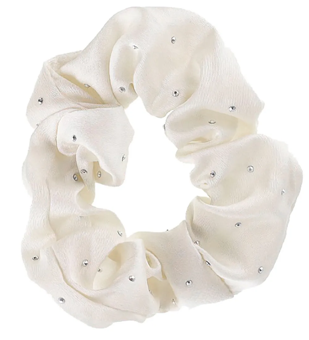 By Stær Hårelastikker|Scrunchie - Alma - Råhvid Sten