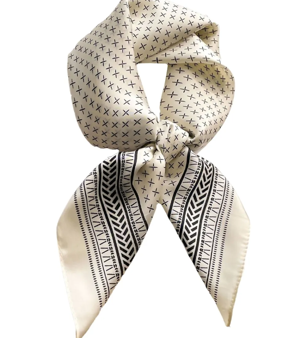 Børn By Stær Tørklæder>Tørklæde - Callie - Råhvid/Sort