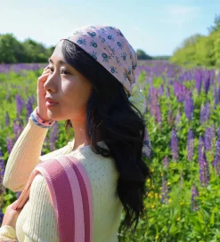 Børn By Stær Tørklæder>Tørklæde - Iduna - Rosa/Mørkeblå