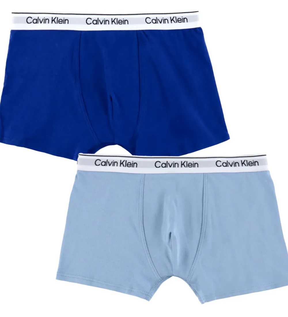 Børn Calvin Klein Undertøj|Boxershorts - 2-pak - Faded Denim/Bold Blue