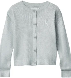 Børn Calvin Klein Striktrøjer|Cardigan - Strik - Coated - Sølv