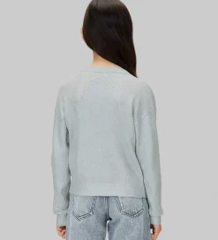 Børn Calvin Klein Striktrøjer|Cardigan - Strik - Coated - Sølv