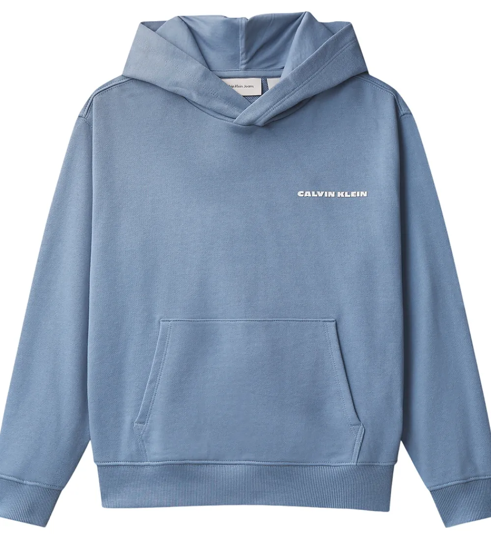Børn Calvin Klein Hættetrøjer>Hættetrøje - Relaxed - Satin Blue