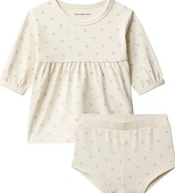 Børn Calvin Klein Kjoler|Sæt - Kjole/Bloomers - Monologo White