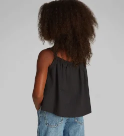 Børn Calvin Klein Toppe></noscript>Top - Rib - Crinkle Strap - Ck Black