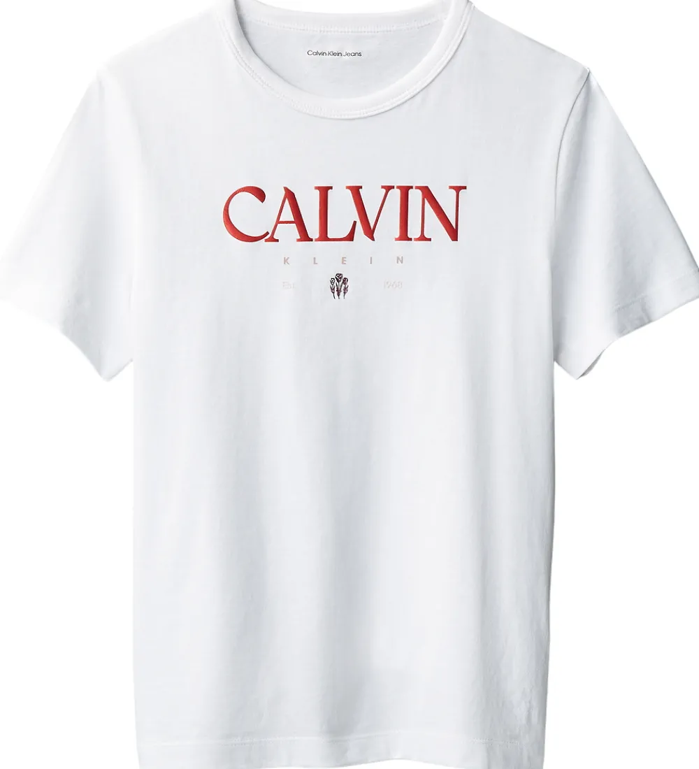 Børn Calvin Klein T-Shirts>T-shirt - Bright White
