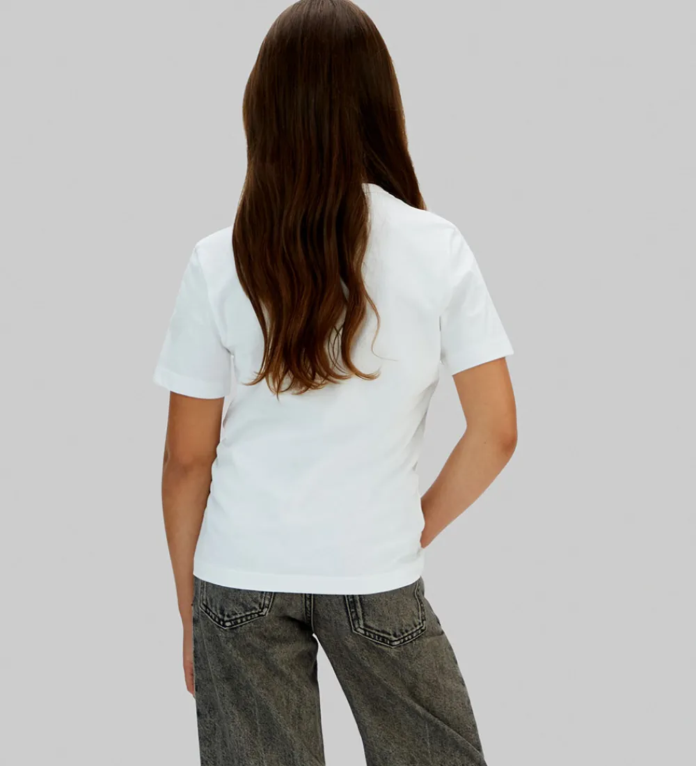 Børn Calvin Klein T-Shirts>T-shirt - Bright White