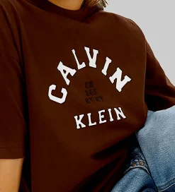 Børn Calvin Klein T-Shirts>T-shirt - Legacy Brown