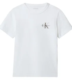 Børn Calvin Klein T-Shirts|T-shirt - Monologo - Bright White