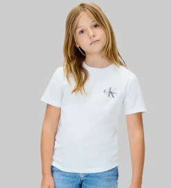 Børn Calvin Klein T-Shirts|T-shirt - Monologo - Bright White