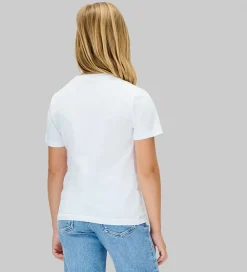 Børn Calvin Klein T-Shirts|T-shirt - Monologo - Bright White