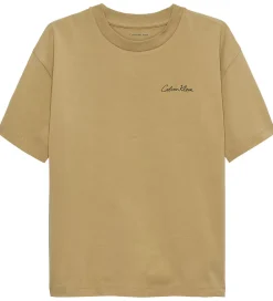 Børn Calvin Klein T-Shirts|T-shirt - Polaroid - Sandy Beige