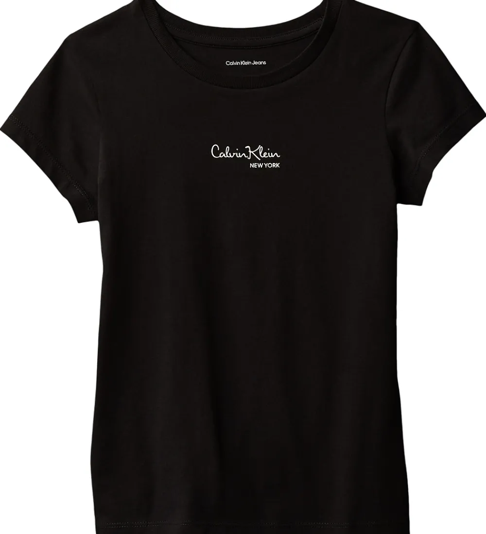 Børn Calvin Klein T-Shirts|T-shirt - Signature - CK Black