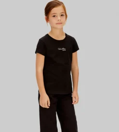 Børn Calvin Klein T-Shirts|T-shirt - Signature - CK Black
