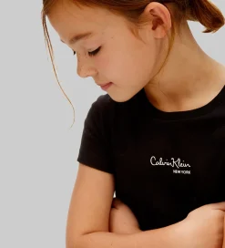 Børn Calvin Klein T-Shirts|T-shirt - Signature - CK Black