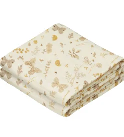 Cam Cam Babysvøb|Babysvøb - 120x120 cm - Beige m. Blade/Sommerfugle