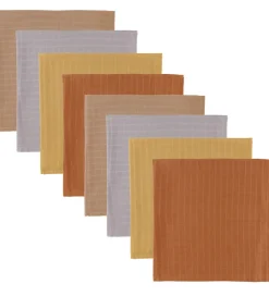 Cam Cam Stofbleer|Pusletid|Stofbleer - 70x70 cm - 8-pak - Earth Mix