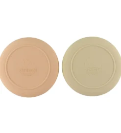 Cam Cam Tallerkener>Tallerkener - Silikone - 2-pak - Flower - Coral Mix