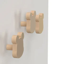 Cam Cam Knager>Træknager - 3-pak - 7x7x6,5 cm - Bjørn