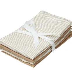 Cam Cam Vaskeklude|Vaskeklude - 4-pak - Classic Stripes Camel/Camel