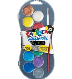 Carioca Maling|Kreativ Leg>Akvarelmaling - 12 Farver - Metallic