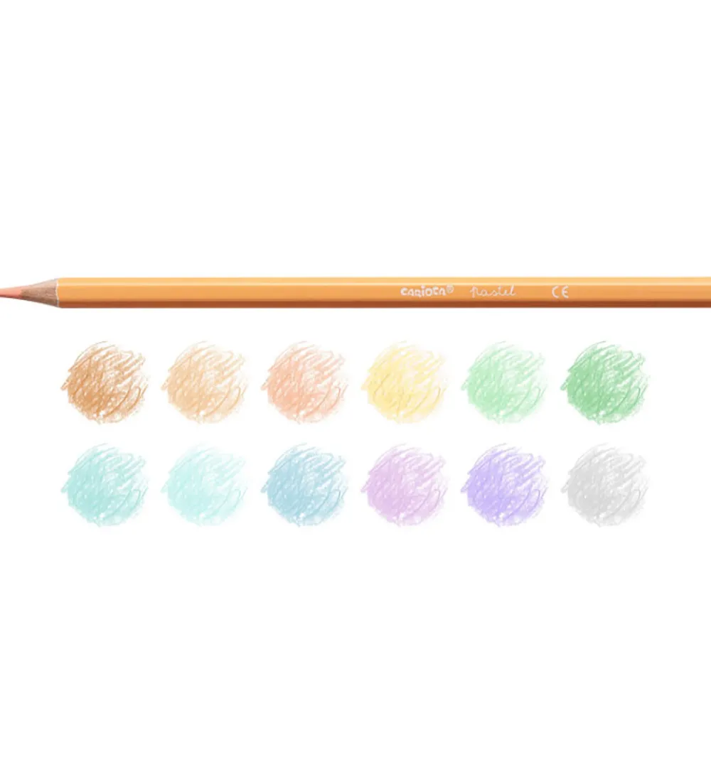 Carioca Skriveredskaber>Farveblyanter - 12 stk - Pastel