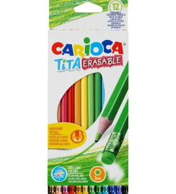 Carioca Tuscher Og Farver|Kreativ Leg|Farveblyanter m. Viskelæder - 3mm - 12-pak