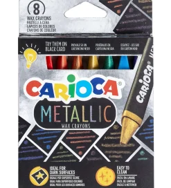 Carioca Skriveredskaber>Voksfarver - 8 stk - Metallic