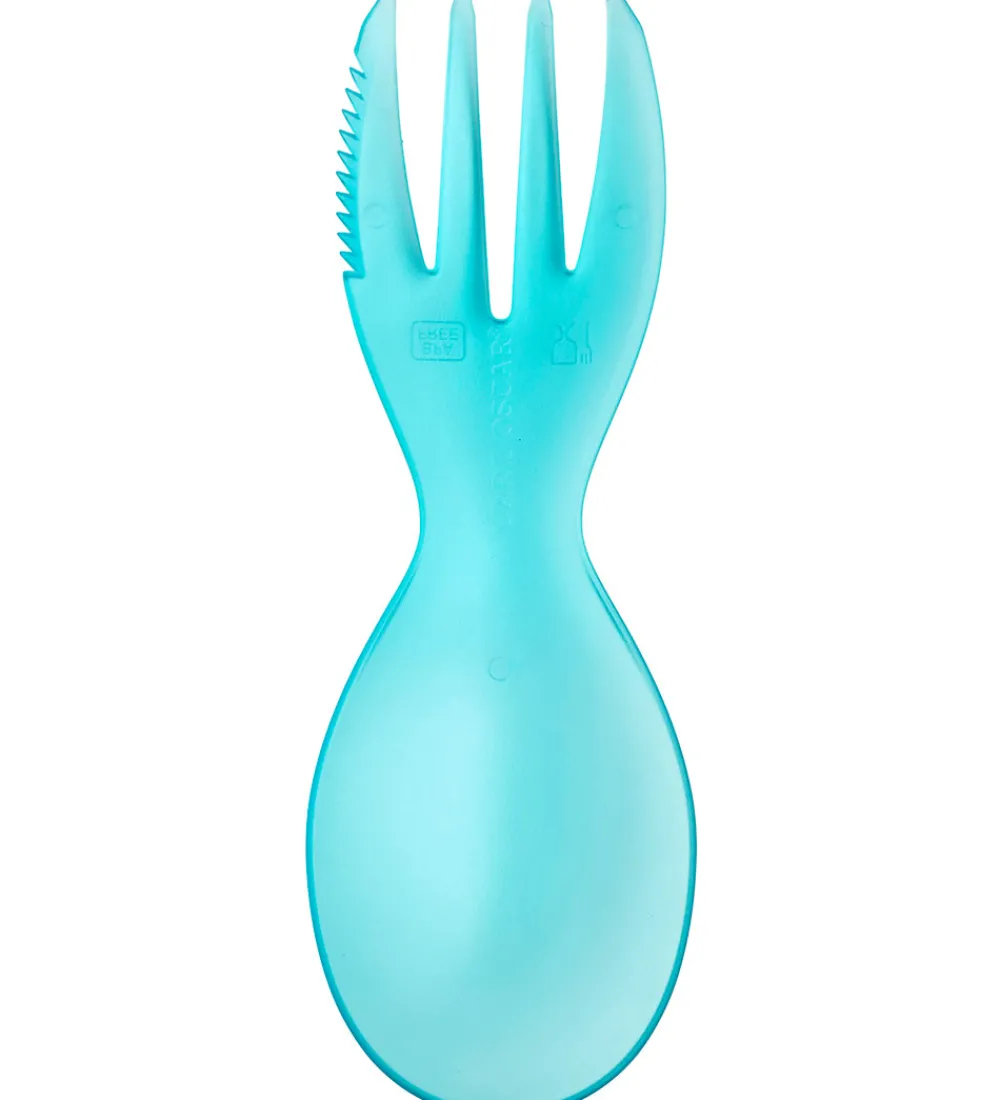 Børn Carl Oscar Børnebestik|Bestik - CUTElery - Turkis Transparent