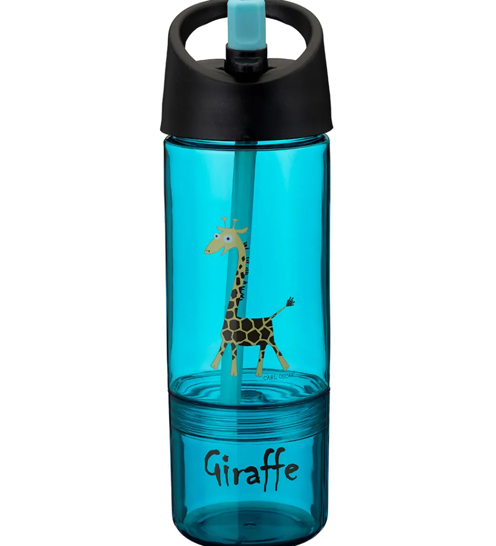 Carl Oscar Drikkedunke|Drikkedunke>Drikkedunk m. Sugerør - 2-i-1 - Turkis m. Giraf