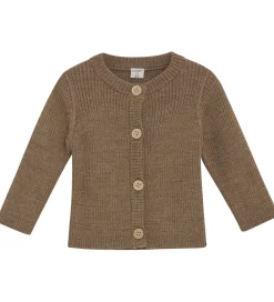 Børn CeLaVi Striktrøjer>Cardigan - Uld - Cocoa Creme