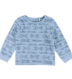 Børn CeLaVi Basis>Nattøj - 2-delt - Ashley Blue m. Racerbiler