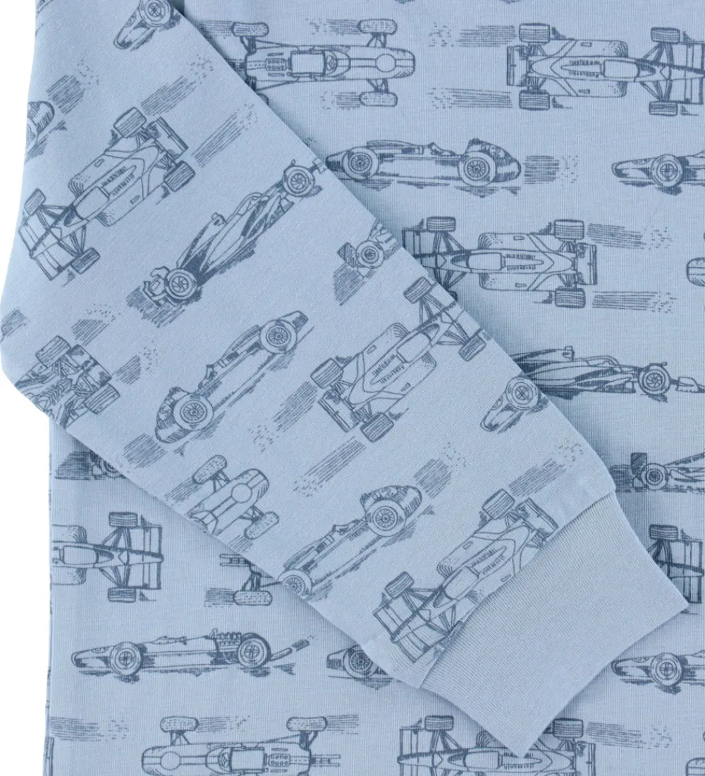 Børn CeLaVi Basis>Nattøj - 2-delt - Ashley Blue m. Racerbiler