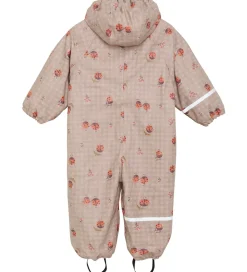 Børn CeLaVi Regntøj|Regndragt m. Fleece - PU - Nasturtium m. Print