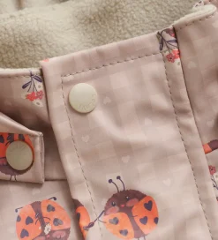 Børn CeLaVi Regntøj|Regndragt m. Fleece - PU - Nasturtium m. Print