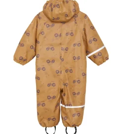 Børn CeLaVi Regntøj|Regndragt m. Fleece - PU - Apple Cinnamon m. Print
