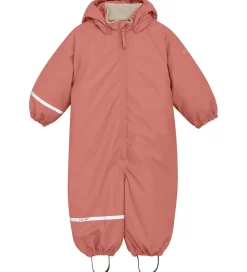 Børn CeLaVi Regntøj>Regndragt m. Vattering - PU - Brick Dust