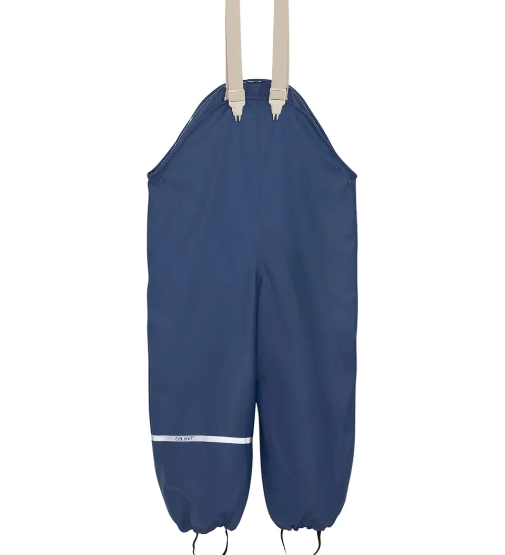 Børn CeLaVi Regntøj|Regntøj m. Seler/Fleece - Recycle PU - Oceania m. Print