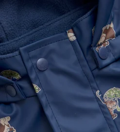 Børn CeLaVi Regntøj|Regntøj m. Seler/Fleece - Recycle PU - Oceania m. Print
