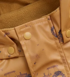 Børn CeLaVi Regntøj></noscript>Regntøj m. Seler/Fleece - Recycle PU - Apple Cinnamon m.