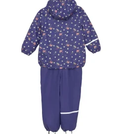 Børn CeLaVi Regntøj>Regntøj m. Seler/Fleece - Recycle PU - Skipper Blue m. Pr