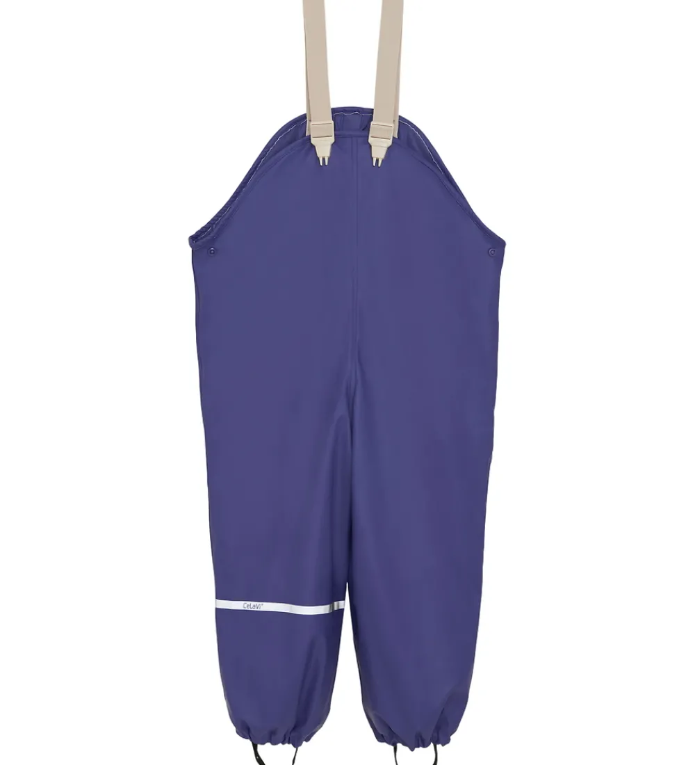 Børn CeLaVi Regntøj>Regntøj m. Seler/Fleece - Recycle PU - Skipper Blue m. Pr