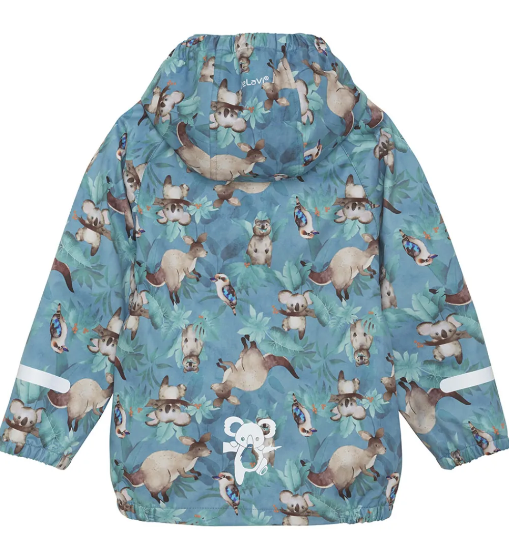 Børn CeLaVi Softshell|Softshelljakke - Blue Heaven m. Print