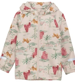 Børn CeLaVi Softshell|Softshelljakke - Brandied Apricot/Rosa m. Elefanter