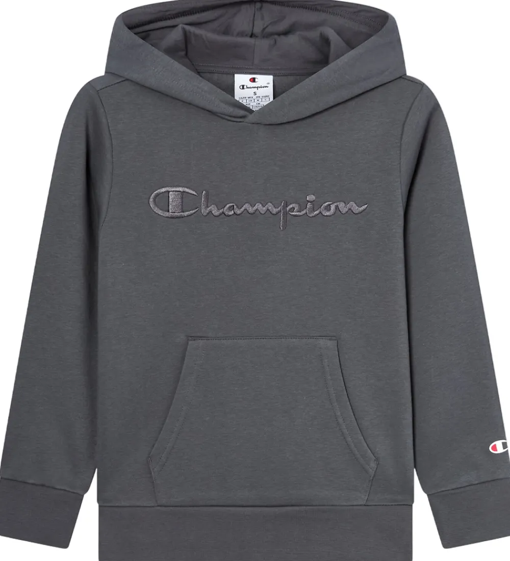 Børn Champion Hættetrøjer>Hættetrøje - Forged Steel Grey