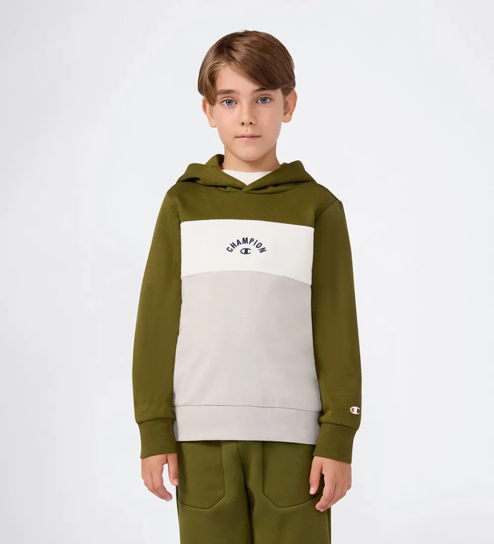 Børn Champion Hættetrøjer>Hættetrøje - Immersive Olive