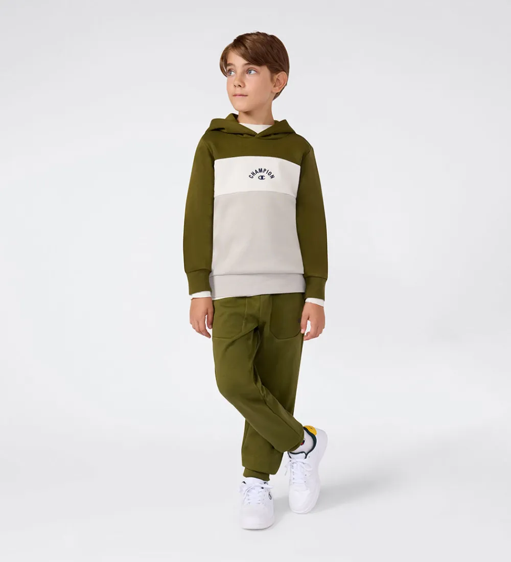 Børn Champion Hættetrøjer>Hættetrøje - Immersive Olive