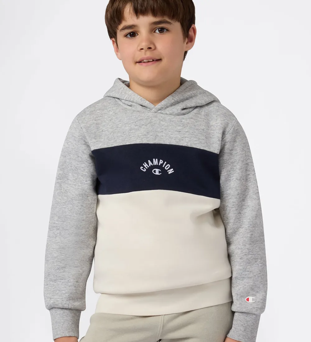 Børn Champion Hættetrøjer|Hættetrøje - New Oxford Grey Melange